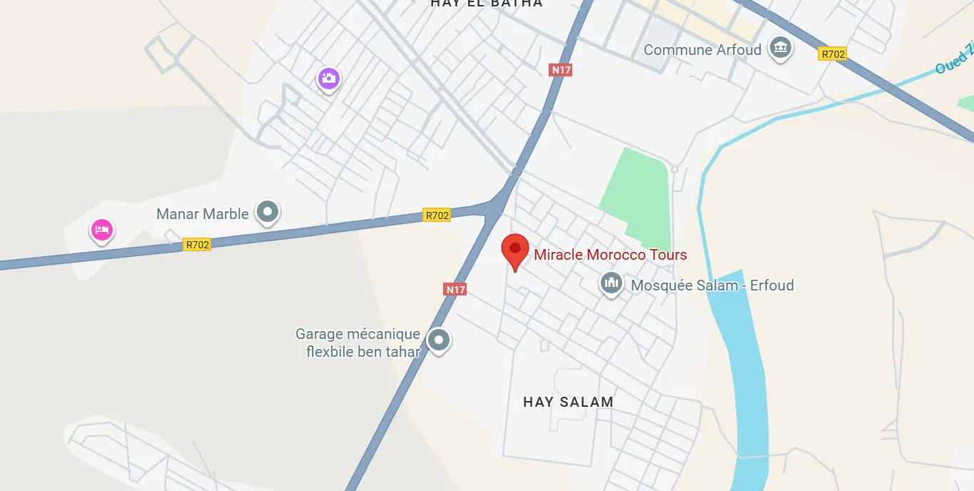 Miracle Morocco Tours Location Map